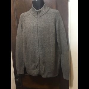 NetWork Zipper Front Cardigan Wool Blend Sweater